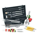 19 Piece All Stainless Premium Barbecue Set